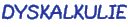 dyskalkulie